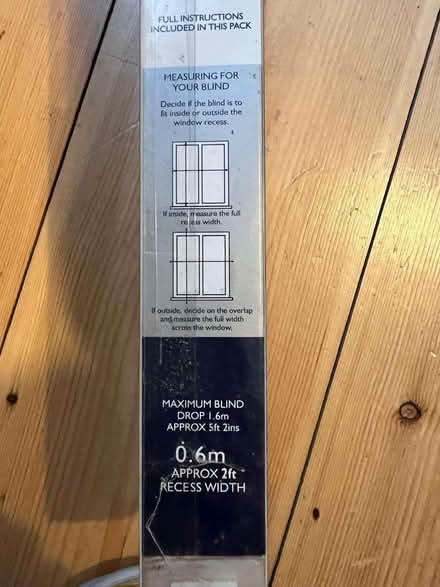 Photo of free Unopened PVC Venetian blinds 1.6m drop x 0.6 m wide (Jericho OX1) #1