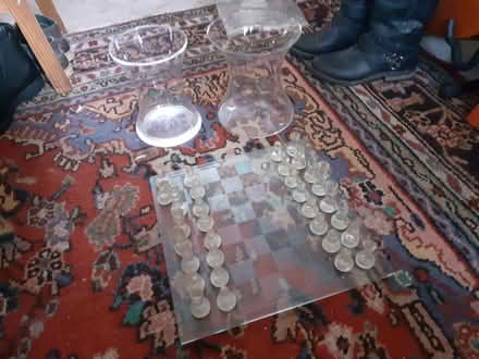 Photo of free Glass chess set and 2 glass vases (South Woodchester GL5) #1