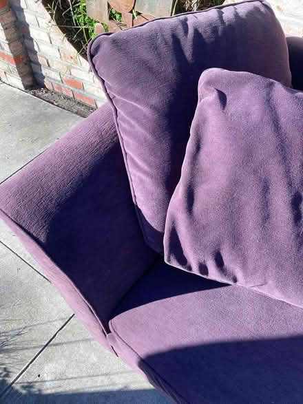 Photo of free Deep purple couch (North Oakland near Emeryville) #2