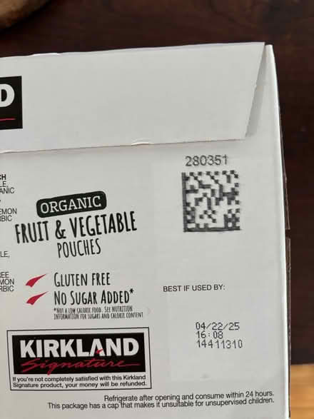 Photo of free Kirkland fruit & veggie pouches (Evanston (Green Bay & Emerson)) #2