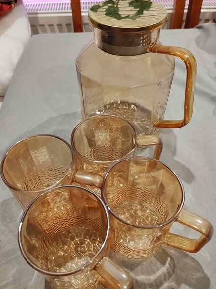Photo of free Yellow glass tea pot set (Stechford) #1