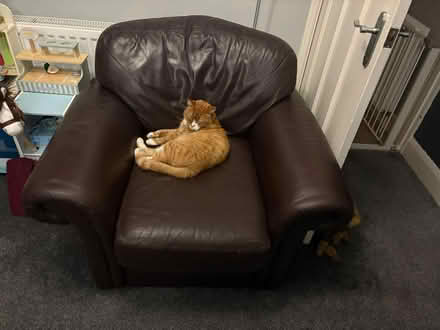 Photo of free Leather sofa (ME20) #1