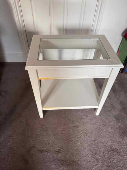 Photo of free Wooden coffee table with glass (Staines) #1