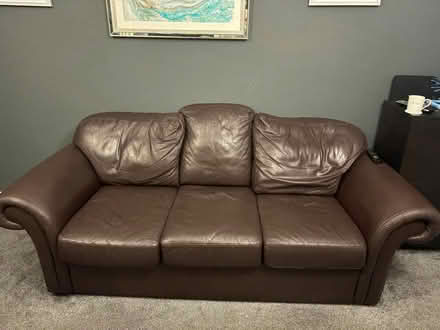 Photo of free Leather sofa (ME20) #2