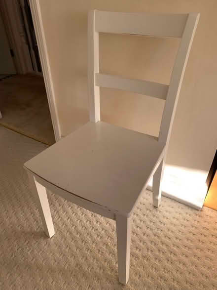 Photo of free White wooden chair (Pirbright GU24) #1
