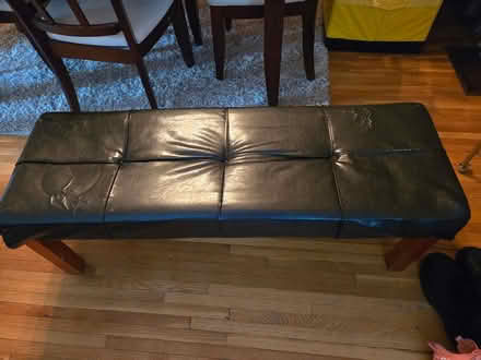 Photo of free Faux leather bench (Crestwood) #2
