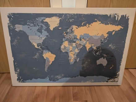 Photo of free World map canvas picture (Welwyn AL6) #1