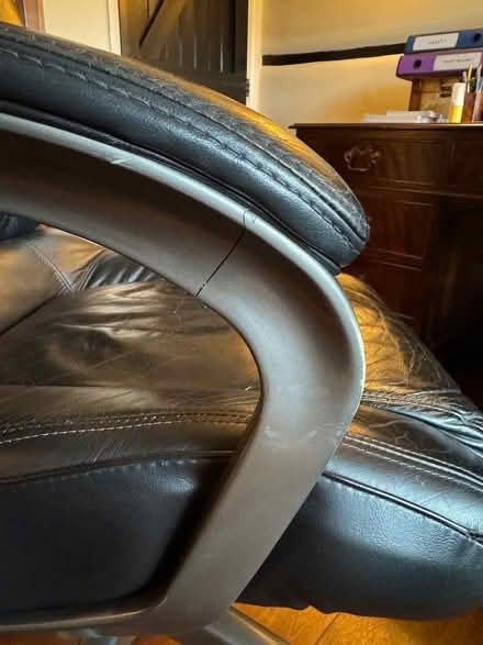 Photo of free Leather reclining office chair (Fords Farm RG31) #2