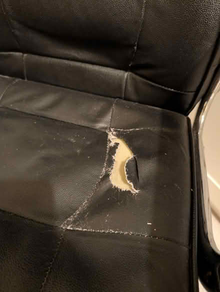 Photo of free Leather office chair (Hackford Road) #2