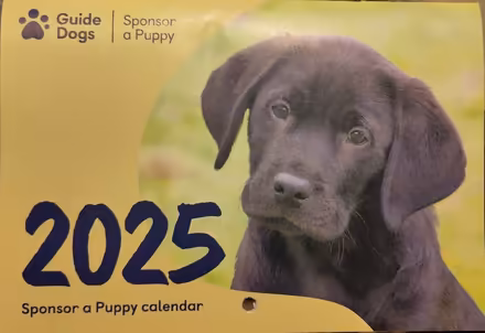 Photo of free Guide Dogs wall calendar 2025 (Claverton) #1