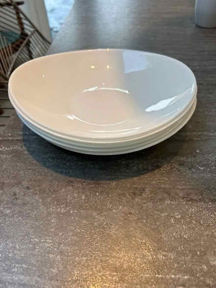 Photo of free 5 white pasta bowls (Harrogate HG2) #1