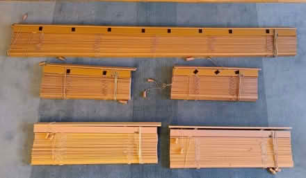 Photo of free Five Wooden Venetian Blinds (Lower Earley RG6) #1