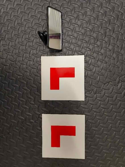 Photo of free Two magnetic L plates and a passenger rear view mirror (Weybridge KT13) #1