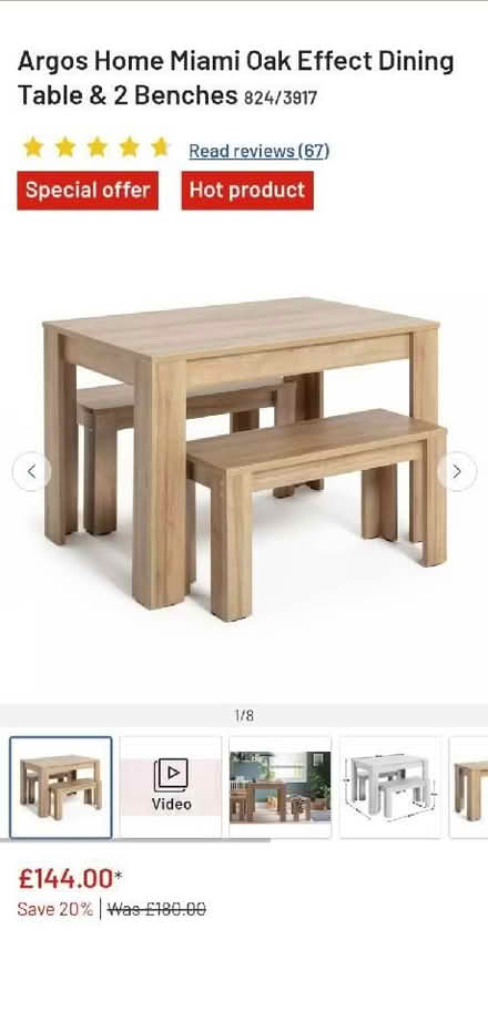 Photo of free Dining table with benches (Hanover BN2) #3