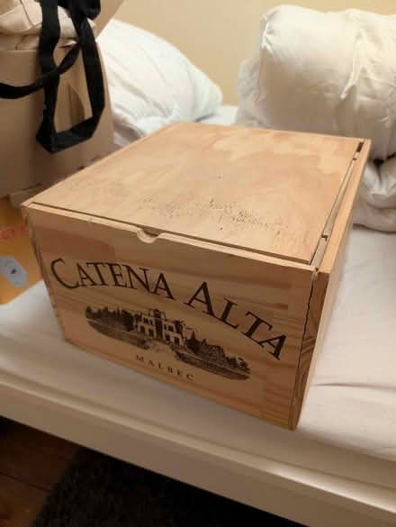 Photo of free Wooden wine box (Hackford Road) #1