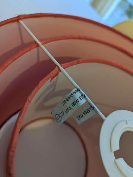 Photo of free Orange lampshade (BN3 7JG) #3