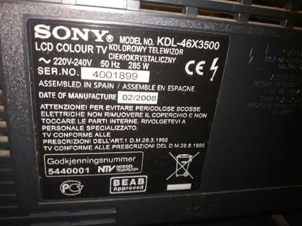 Photo of free 40” sony tv (Putney SW15) #2