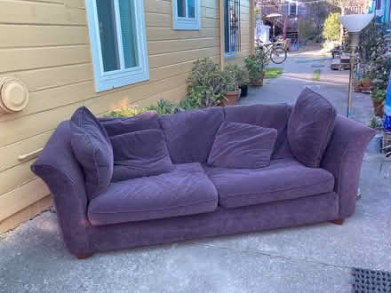 Photo of free Deep purple couch (North Oakland near Emeryville) #1