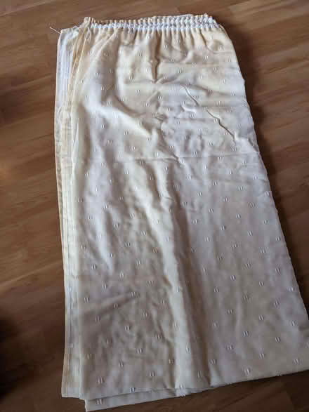 Photo of free sheer cream/yellow full length curtains (Hazlemere HP15) #1
