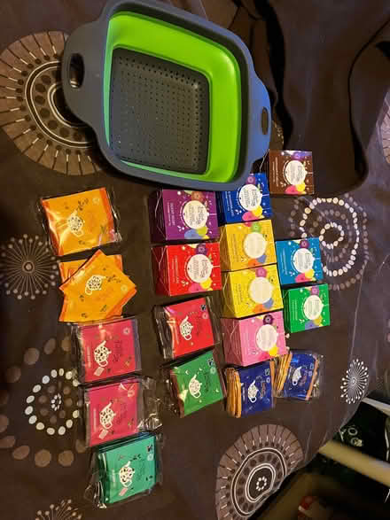 Photo of free lots speciality tea bags & silicone colander (Belsize Park NW3) #2