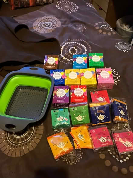 Photo of free lots speciality tea bags & silicone colander (Belsize Park NW3) #3
