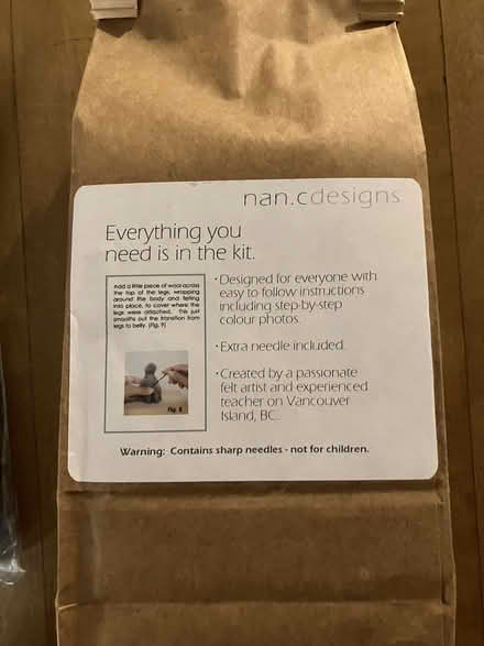Photo of free felting bear kit (NoHo 10012) #2