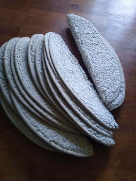 Photo of free 15 stair carpet treads in cream.Can be washed (Crofty SA4) #1