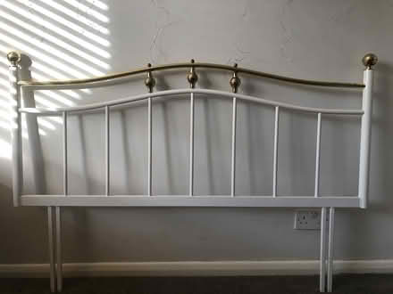 Photo of free Brass & White metal Bed headboard (AL4) #1