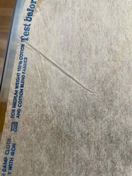 Photo of free Vilene (for medium weight fabrics) cut off - 68 x 76 cm (Abbeyhill EH7) #3