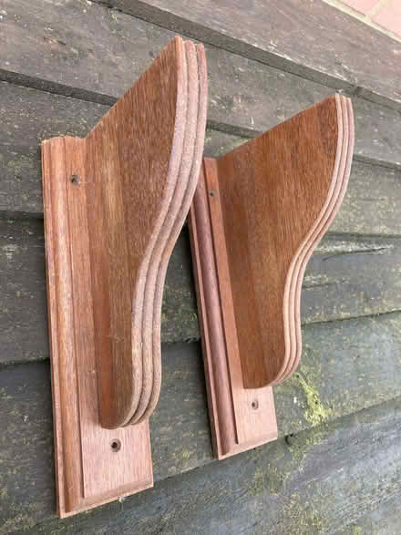 Photo of free Hardwood shelf brackets - pair (Queens Park BH9) #1