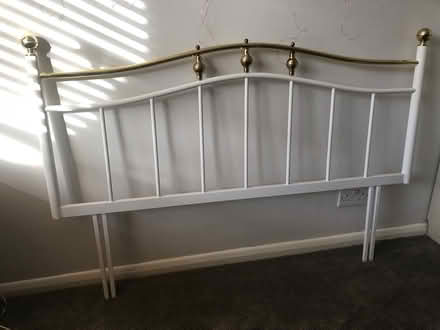 Photo of free Brass & White metal Bed headboard (AL4) #2