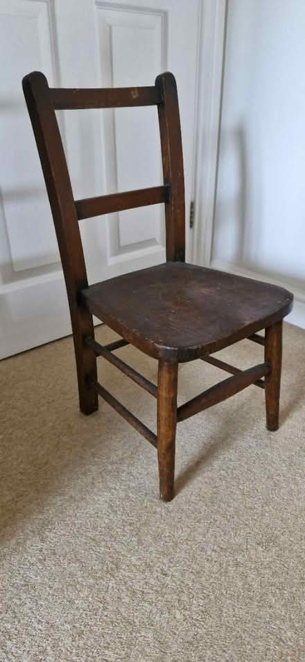 Photo of free Small children's wooden chair (Knaphill) #1