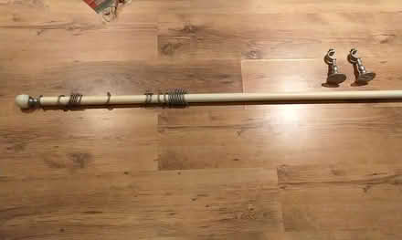 Photo of free 7ft White Curtain Pole With Rings And Fixings (Leighton Buzzard LU7) #1