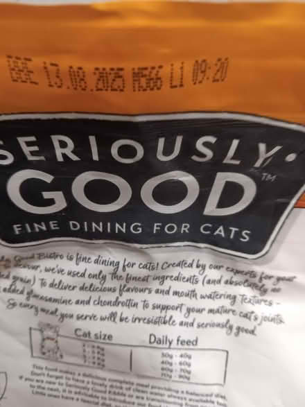 Photo of free Dried cat food (Soho WC2H) #1