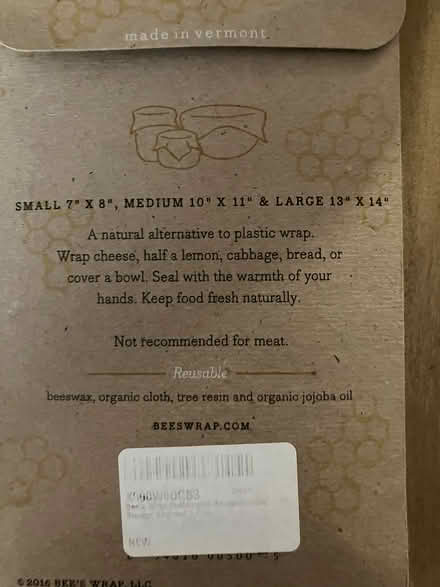Photo of free bee's wrap, kitchen cloth (NoHo 10012) #2