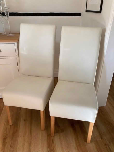 Photo of free Dining Chairs, Ivory Faux Leather (Fords Farm RG31) #1
