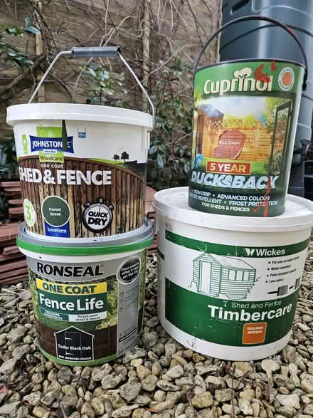 Photo of free Shed & fence paint (Chalfont St Peter SL9) #1