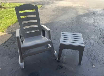 Photo of free Outdoor Rocker & Side Table (Green/Uniontown) #1