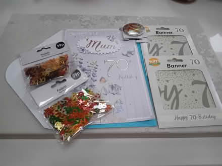 Photo of free 70th banners card badge confetti (Winwick WA2) #1