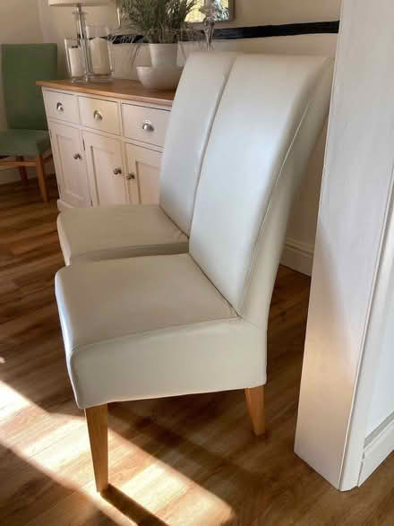 Photo of free Dining Chairs, Ivory Faux Leather (Fords Farm RG31) #3