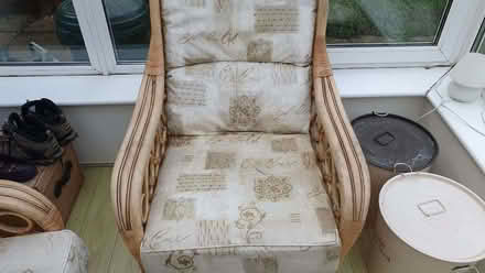 Photo of free Rattan conservatory chairs and glass coffee table (Kingston Gate KT2) #2