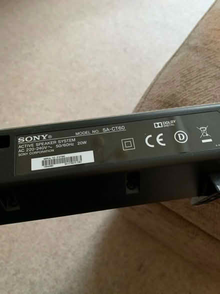Photo of free Sony sound bar. (Sidcup DA14) #3