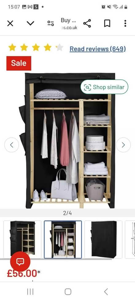 Photo of free Canvas wardrobe/ storage (BD21 Keighley) #2