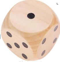 Photo of Large wooden dice with rounded corners (Freehold LA1) #1