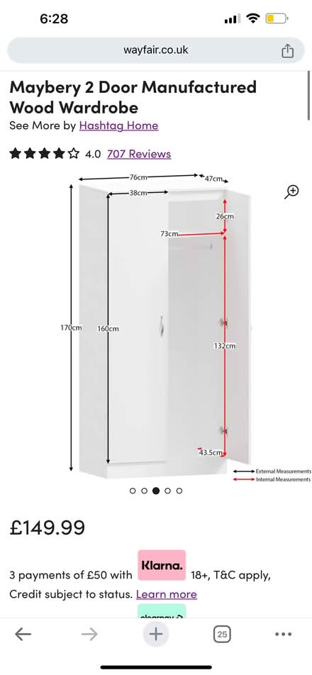 Photo of free Grey wardrobe (C04) #2