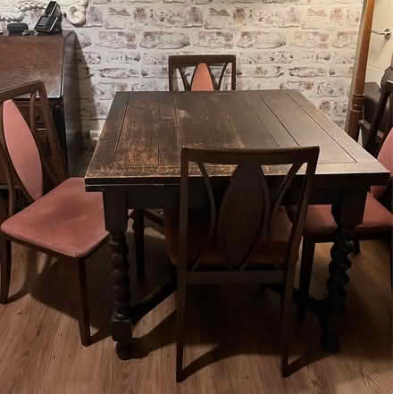Photo of free Square, extendable table with 4 chairs (Shenley WD7) #1