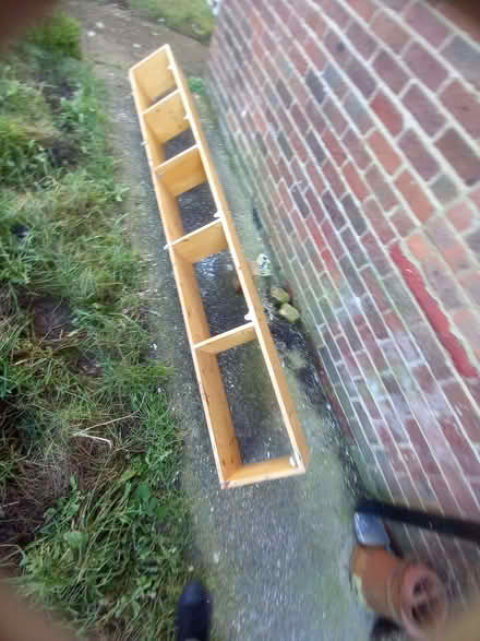 Photo of free Long wall mounted shelf unit, vanished pine (Lewes BN7) #1