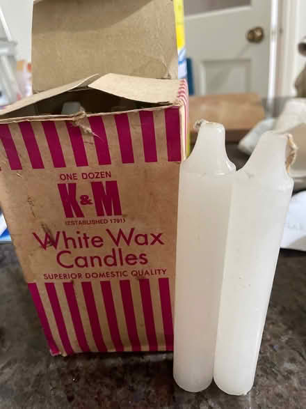 Photo of free I dozen white household candles (WR5) #1