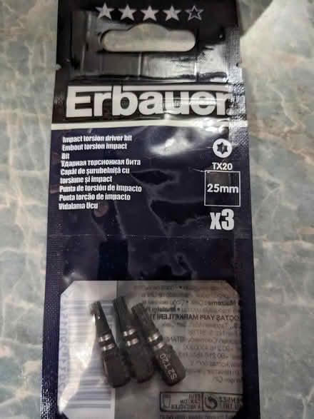 Photo of free T20 Impact Torsion Driver Bits (Sedgley DY3) #1