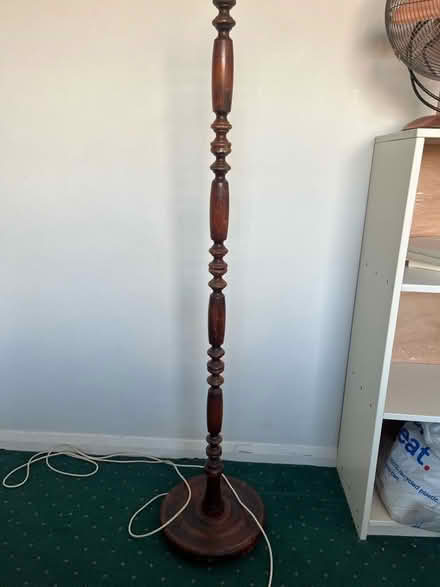 Photo of free Wooden standard lamp (Flitwick MK45) #1